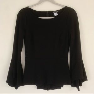 Venus Long Bell Sleeve Peplum Top